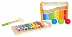 Promo 🎉 Hape - Early Melodies Pound And Tap Bench 🌟