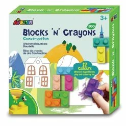Best Sale ⌛ Avenir - Blocks N Crayons Construction Art Set 🔥