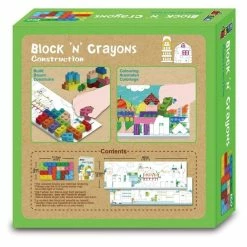 Best Sale ⌛ Avenir - Blocks N Crayons Construction Art Set 🔥 -EeBoo Shop BTS216016 AvenirBlocksNCrayonsConstructionArtSet 2 1024x1024