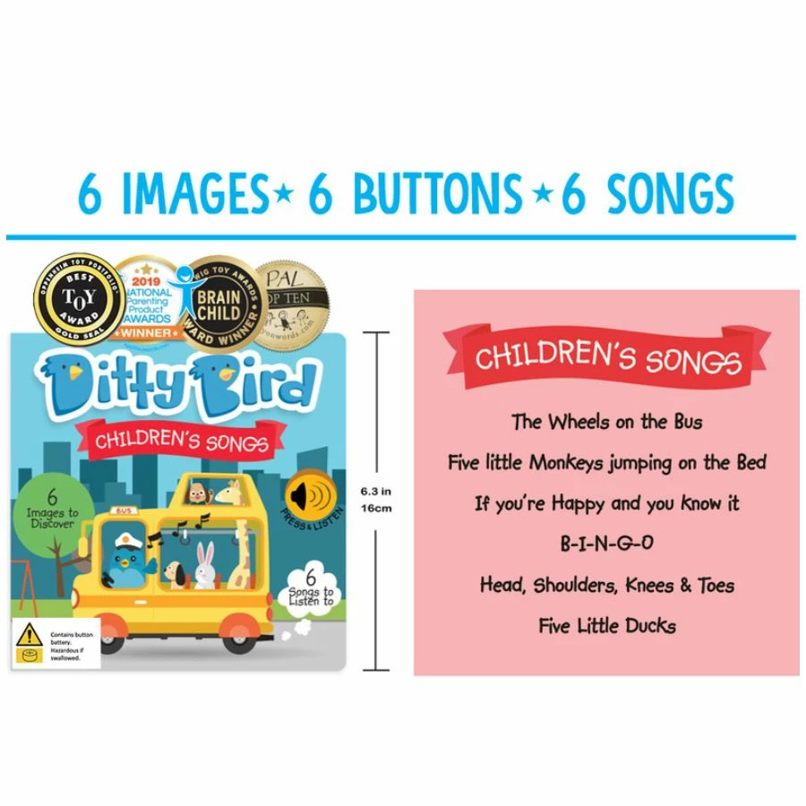 Flash Sale 😀 Ditty Bird - Children's Songs Board Book ⭐ 2 Flash Sale 😀 Ditty Bird - Children's Songs Board Book ⭐ - Image 2