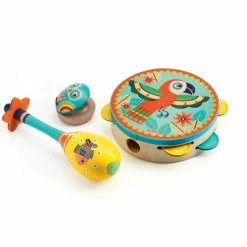 Brand new π Djeco - Animambo Wooden Set Of 3 Music Instruments π