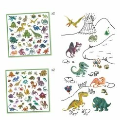 Cheap 😀 Djeco - Dinosaur Stickers 160 Stickers 👏 -EeBoo Shop DJ8843 DjecoDinosaurStickers160Stickers 3 1024x1024