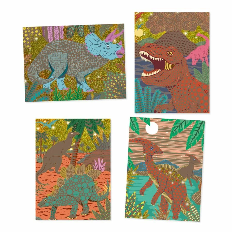 Promo ❤️ Djeco - When Dinosaurs Reigned Scratch Cards Scratch Art ⭐ 2 Promo ❤️ Djeco - When Dinosaurs Reigned Scratch Cards Scratch Art ⭐ - Image 2