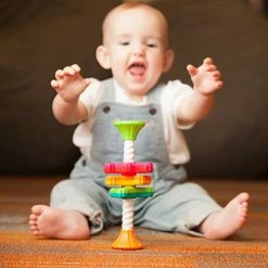Best Sale 🛒 Fat Brain Toy Co Fat Brain Toys Co - MiniSpinny Sensory Baby Toy 🤩 -EeBoo Shop FA 134 1 Fat Brain Toy Co Mini Spinny 1 1024x1024