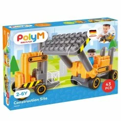 Promo 🤩 Poly M PolyM - Build And Play: Construction Site Kit 😀