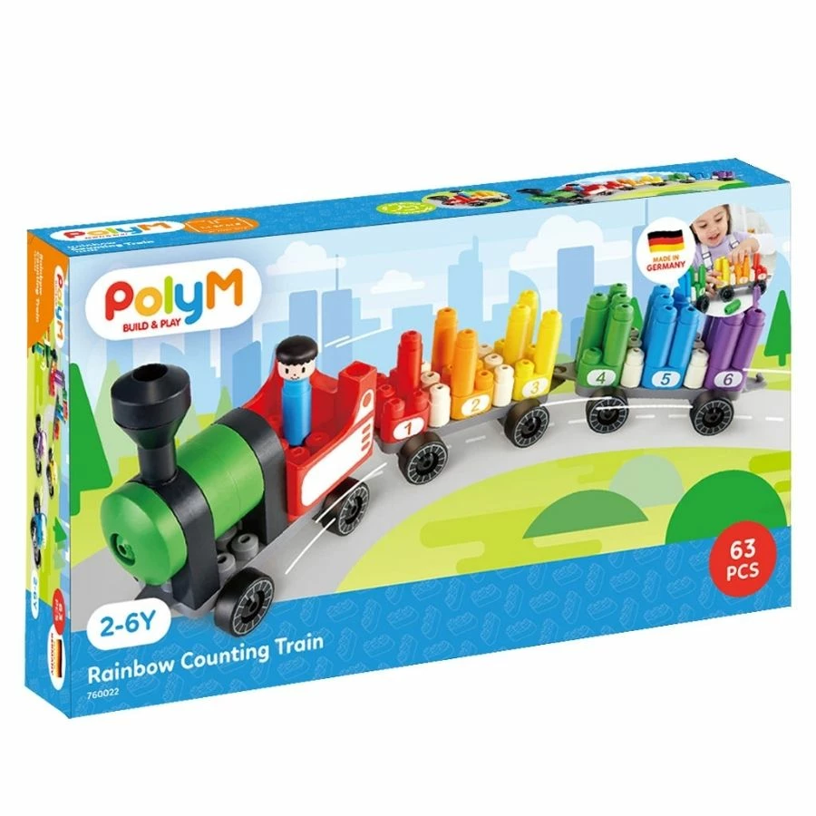 Cheap π Poly M PolyM - Build And Play: Rainbow Counting Train Kit π 1 Cheap π Poly M PolyM - Build And Play: Rainbow Counting Train Kit π