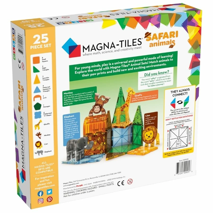 Budget ๐งจ Magna Tiles Magna-Tiles - Safari Animals 25-Piece Set Magnetic Tiles ๐ 2 Budget ๐งจ Magna Tiles Magna-Tiles - Safari Animals 25-Piece Set Magnetic Tiles ๐ - Image 2