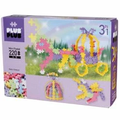 Best Pirce ⭐ Plus-Plus: Pastel 3-in-1 Fairy Tale 220 Pieces Construction Toy 💯