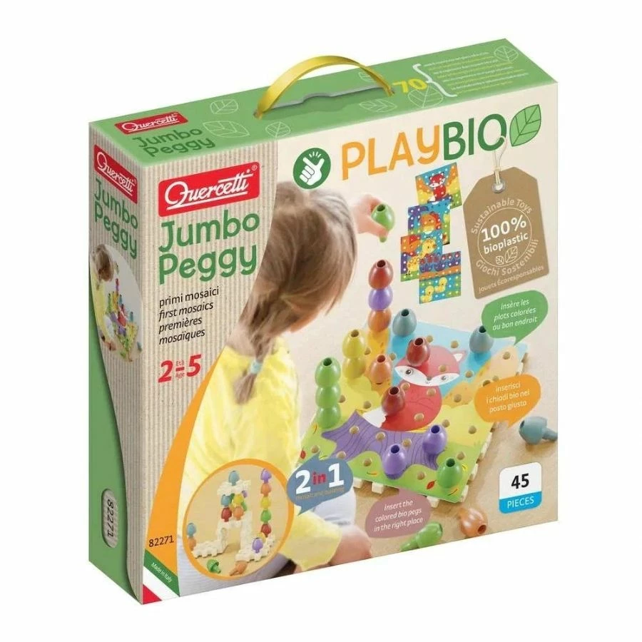 Coupon 👏 Quercetti - PlayBio Jumbo Peggy First Mosaics Bio Plastic 👍 1 Coupon 👏 Quercetti - PlayBio Jumbo Peggy First Mosaics Bio Plastic 👍