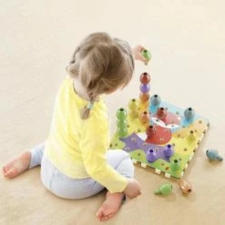 Alternative view of Coupon 👏 Quercetti - PlayBio Jumbo Peggy First Mosaics Bio Plastic 👍