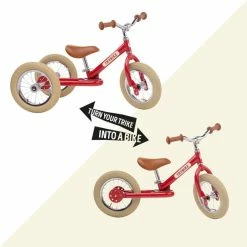 Brand new ⭐ Trybike - Red Vintage With Cream Tyres And Chrome (3 Wheel) 🔥 -EeBoo Shop TB6175 Trybike Red Vintage with Cream Tyres and Chrome 8 1024x1024