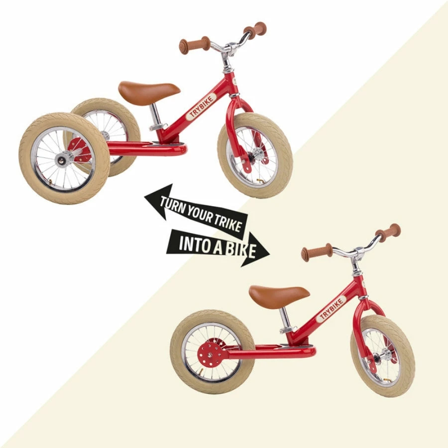 Brand new ⭐ Trybike - Red Vintage With Cream Tyres And Chrome (3 Wheel) 🔥 - Image 3